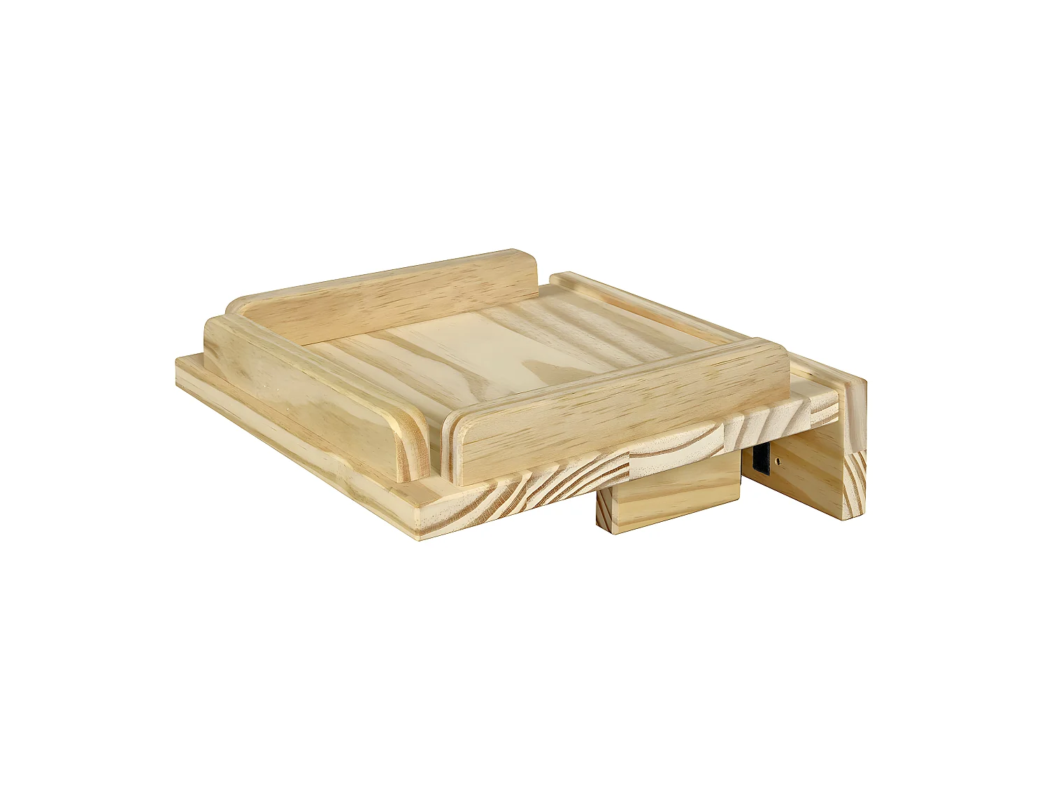 Tablette chevet pour lit  bois massif bois naturel ARES