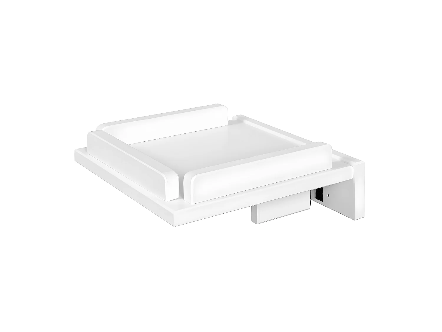 Tablette chevet pour lit  bois massif blanc ARES