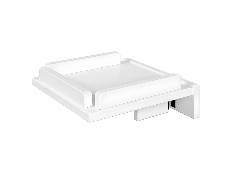 Tablette chevet pour lit  bois massif blanc ARES