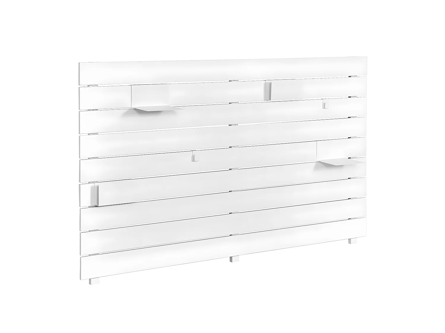 Tête de lit  bois massif blanc JOAN