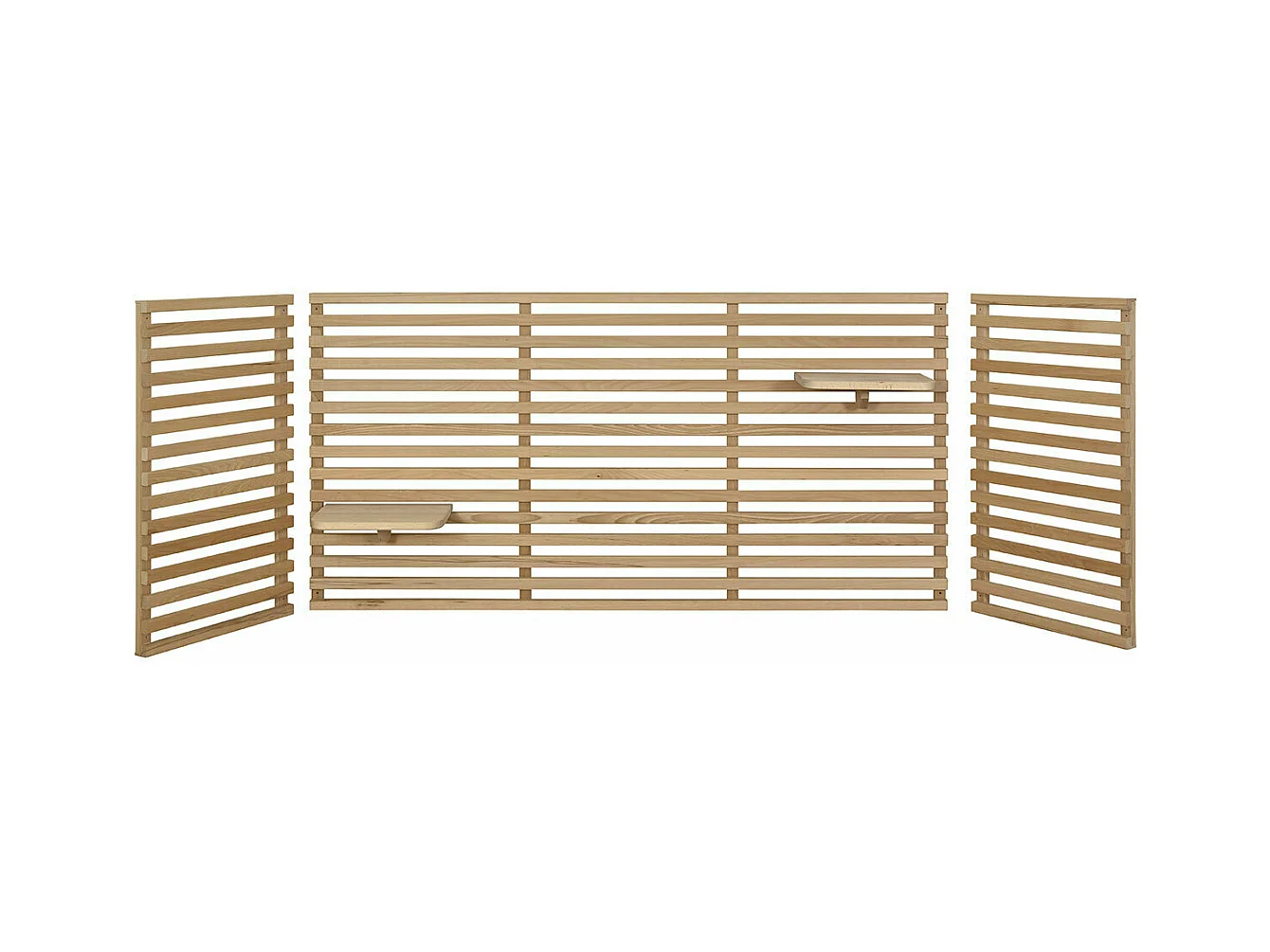 Tête de lit 270 cm bois massif bois naturel TAO