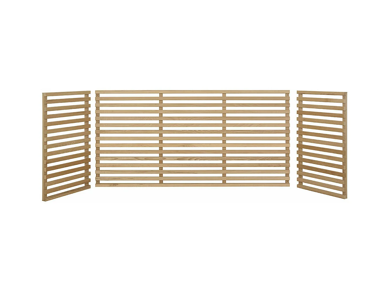 Tête de lit 270 cm bois massif bois naturel TAO