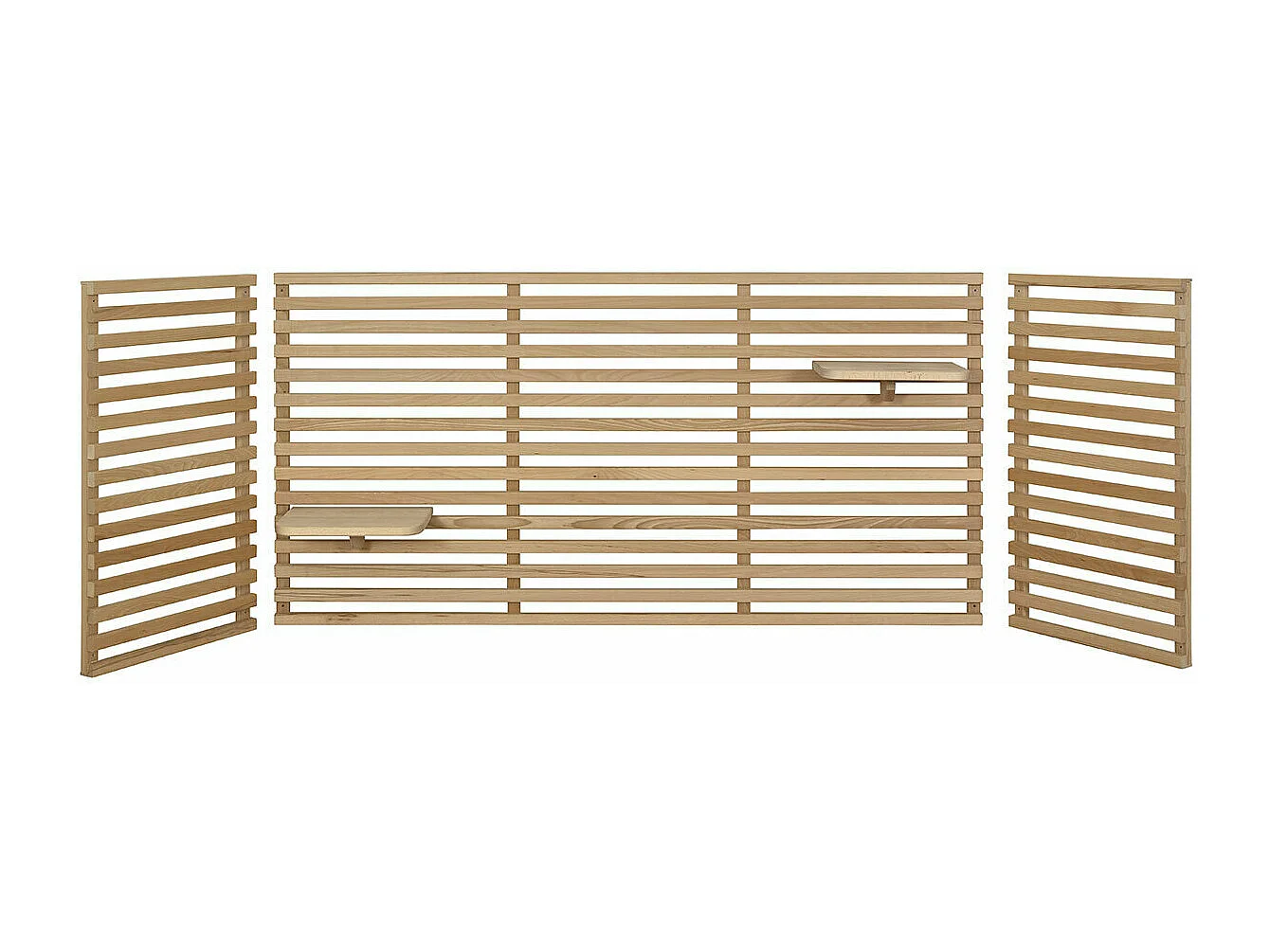 Tête de lit 270 cm bois massif bois naturel TAO