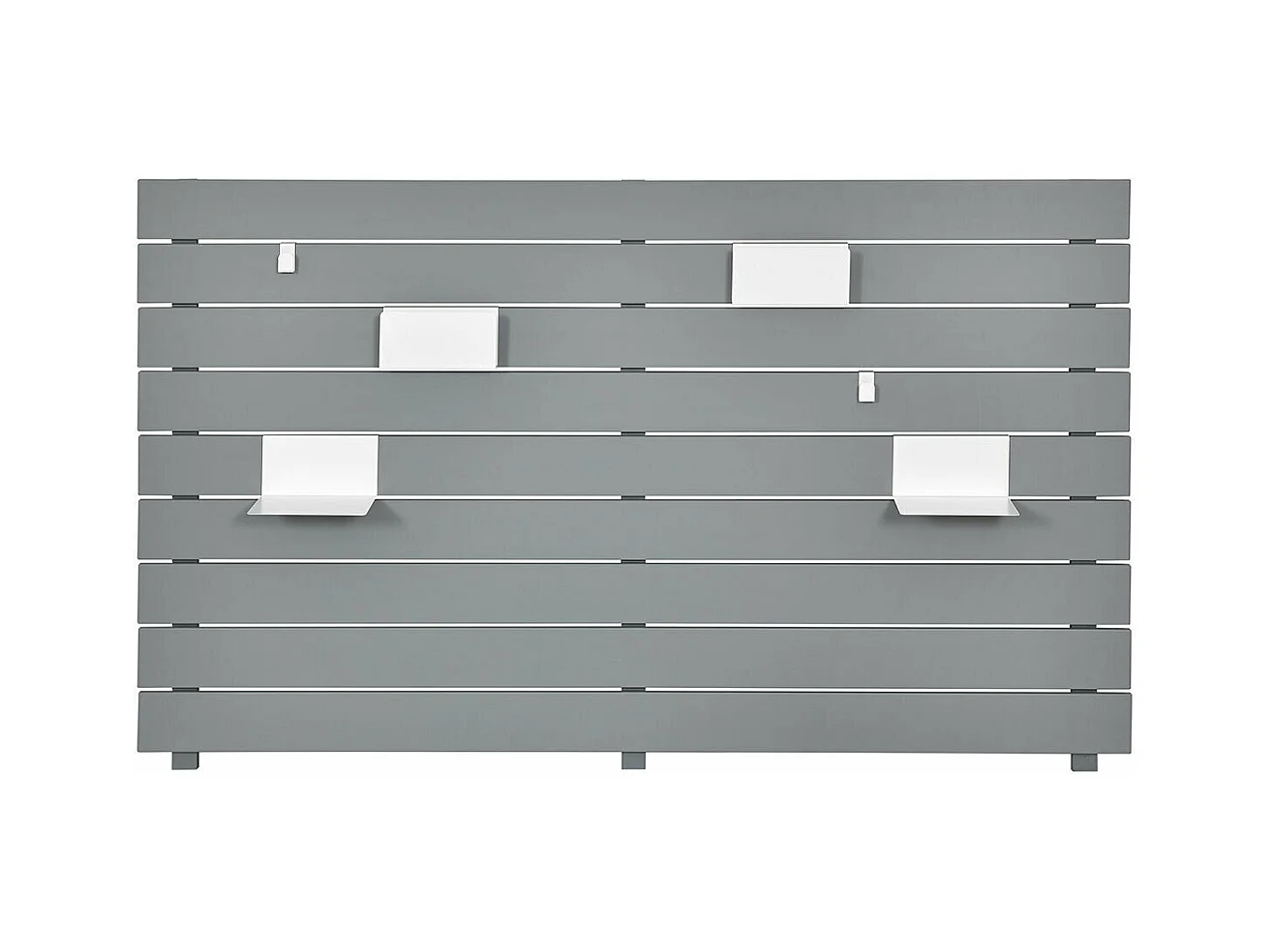 Tête de lit  bois massif gris JOAN