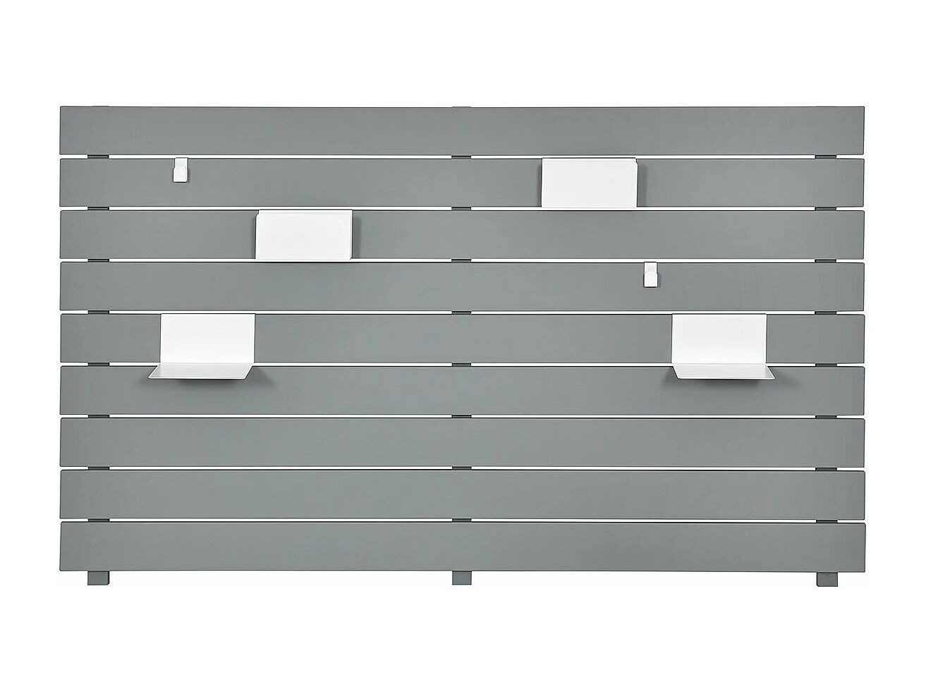 Tête de lit  bois massif gris JOAN