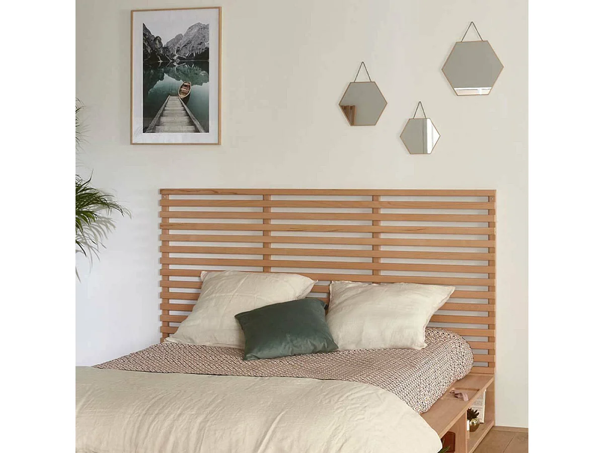 Tête de lit 170 cm bois massif bois naturel KOYA