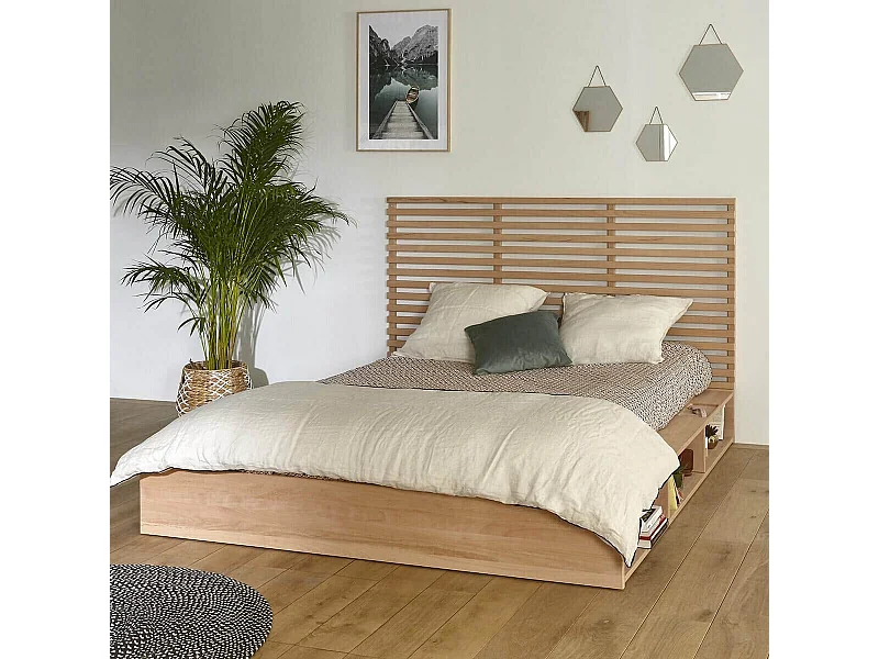 Tête de lit 170 cm bois massif bois naturel KOYA