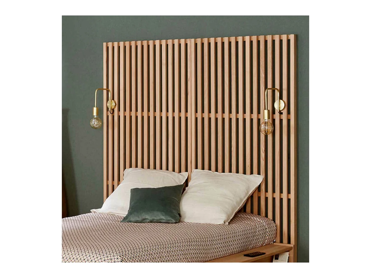 Tête de lit 170 cm bois massif bois naturel KENA