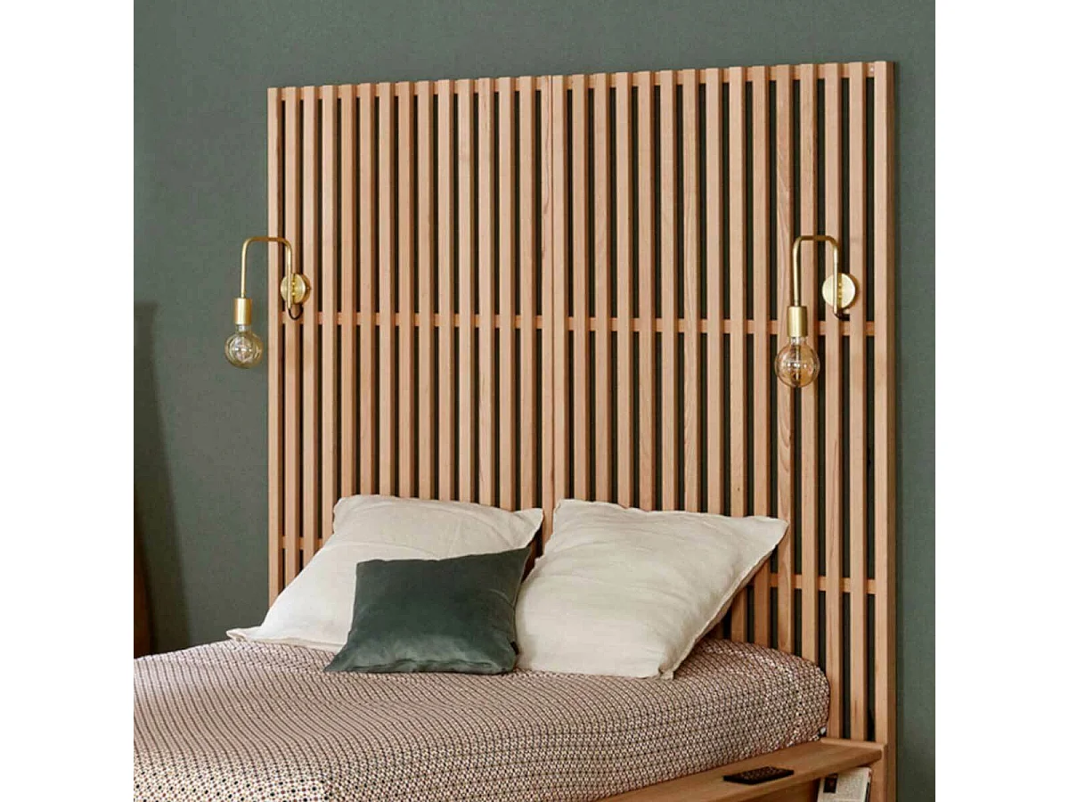 Tête de lit 170 cm bois massif bois naturel KENA