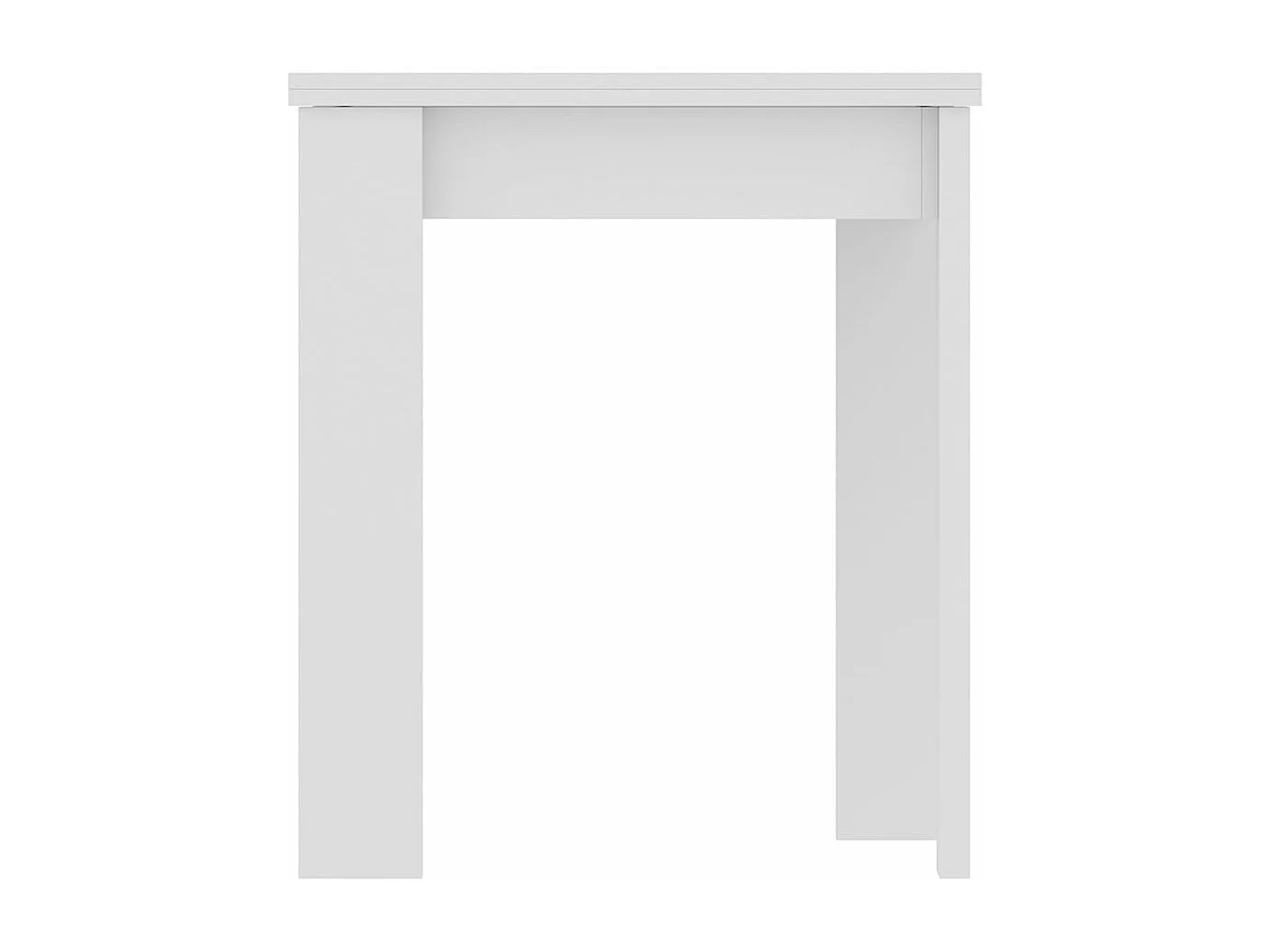 Mesa de cozinha dobrável BOK em melamina branca