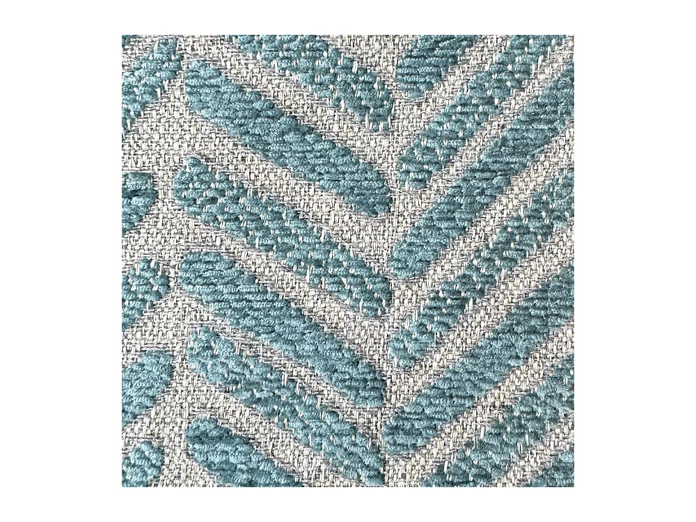Lit avec sommier rembourrée 160x210 tissu Aragona 7 bleu clair Mados