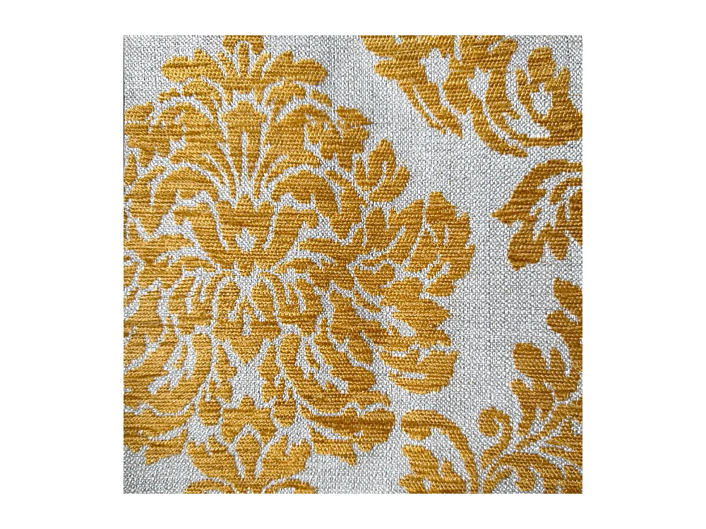 Lit avec sommier rembourrée 160x200 tissu Agata 3 jaune Mados