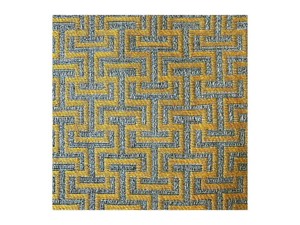 Lit sans sommier rembourré 160x210 tissu Labirinto 06 jaune Rosal