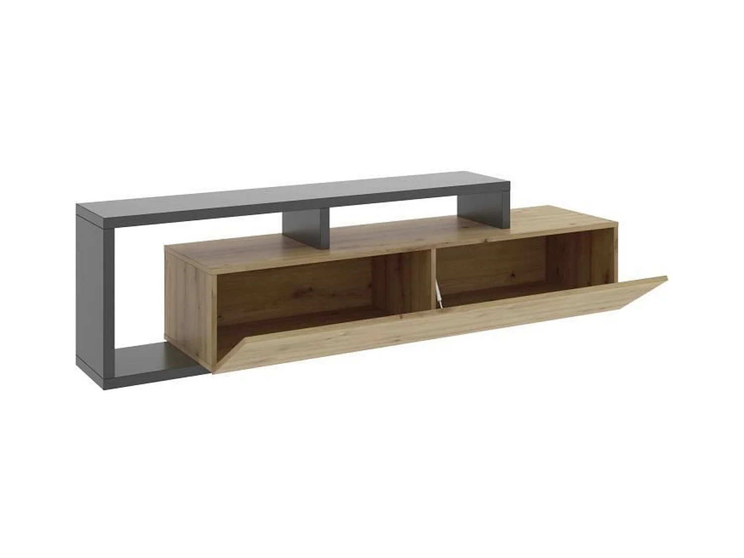 NIEDRIGER TVSCHRANK 165 x 46 x 40 cm – Melamin – KRAM