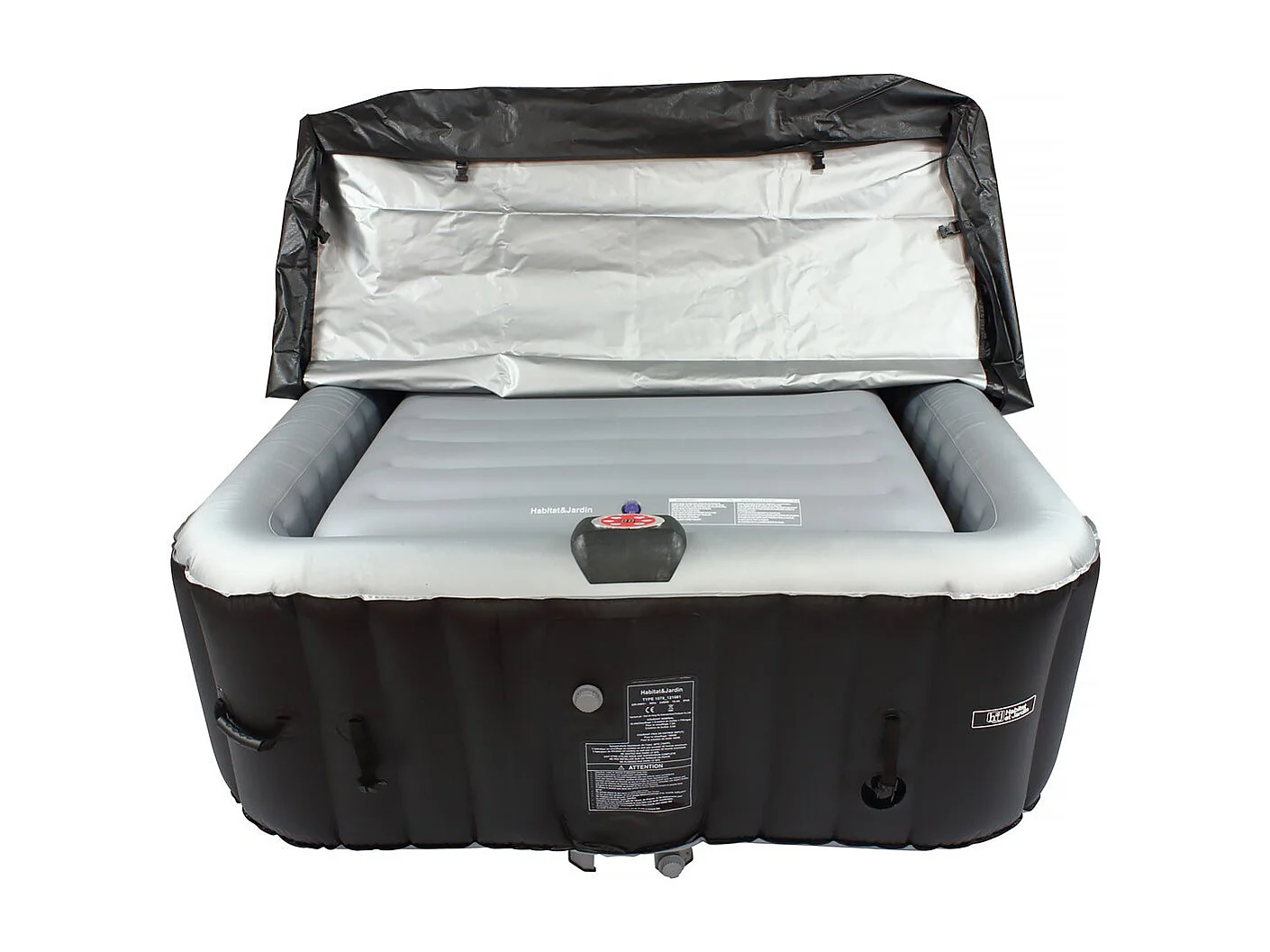 Couverture gonflable pour - 134 x 134 cm - Grise