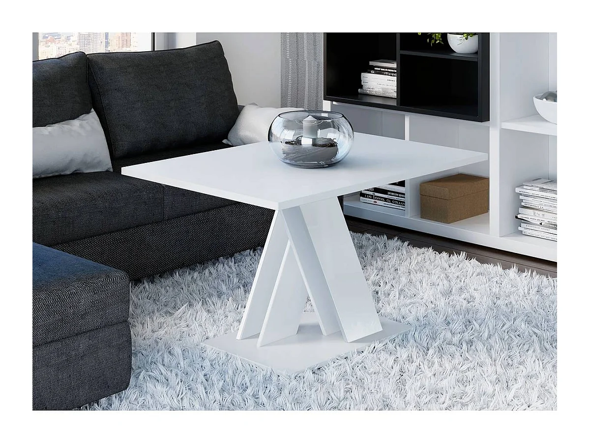 Couchtisch "Bronx" Weiß Hochglanz - Elegantes und schlichtes Design für Ihr Wohnzimmer