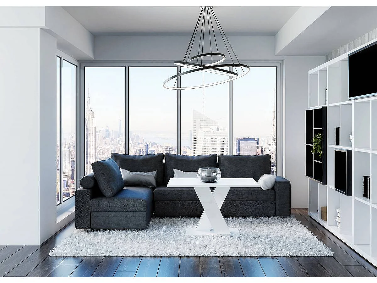 Couchtisch "Bronx" Weiß Hochglanz - Elegantes und schlichtes Design für Ihr Wohnzimmer