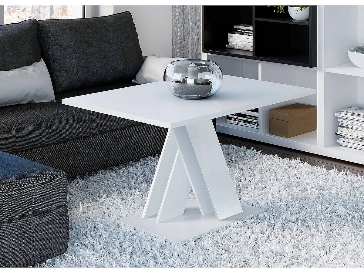 Couchtisch "Bronx" Weiß Hochglanz - Elegantes und schlichtes Design für Ihr Wohnzimmer