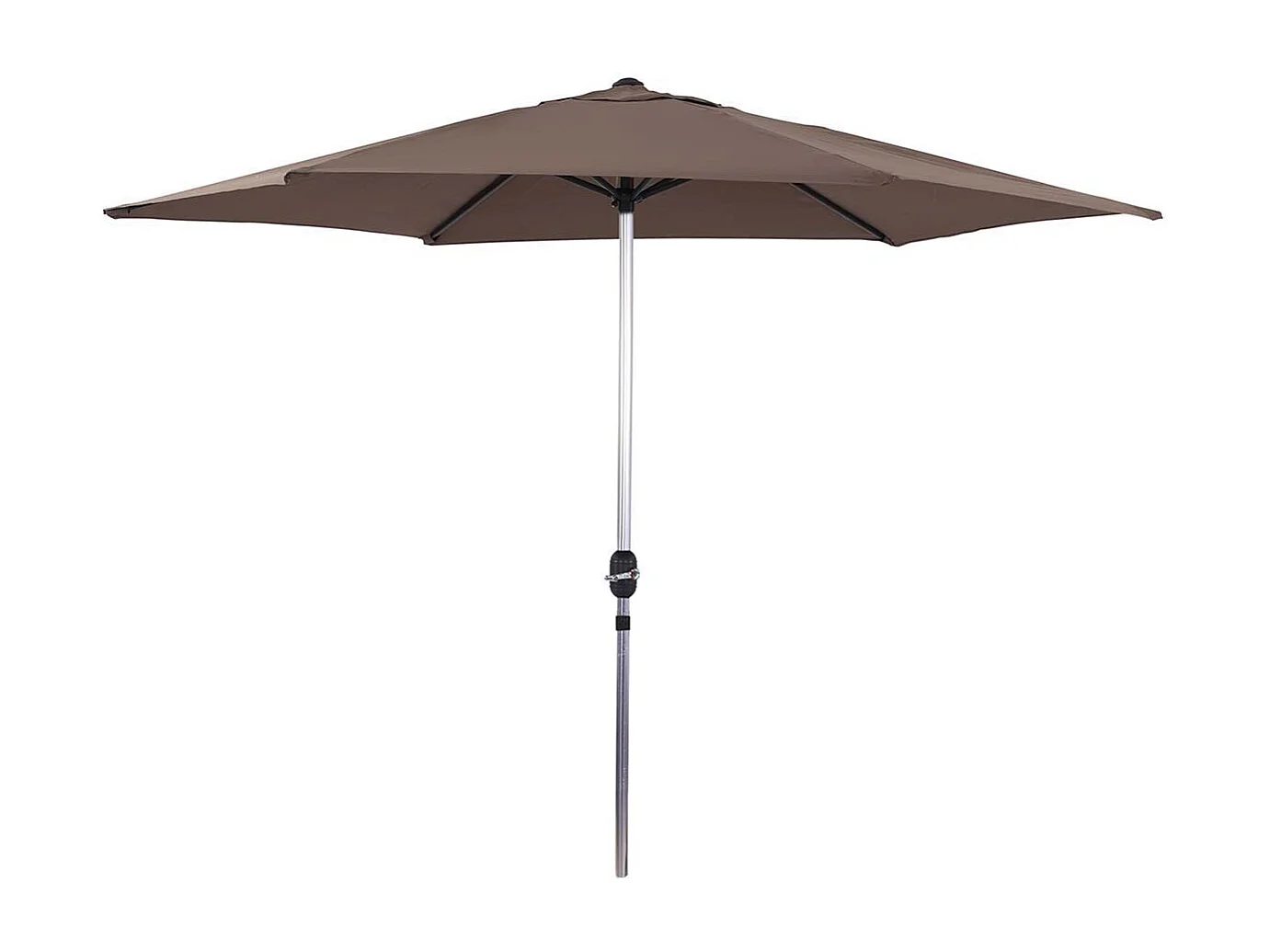 Parasol tuin tuinparasol recht aluminium "Sol" - Rond - Ø 3m - Taupe - grijs bruin