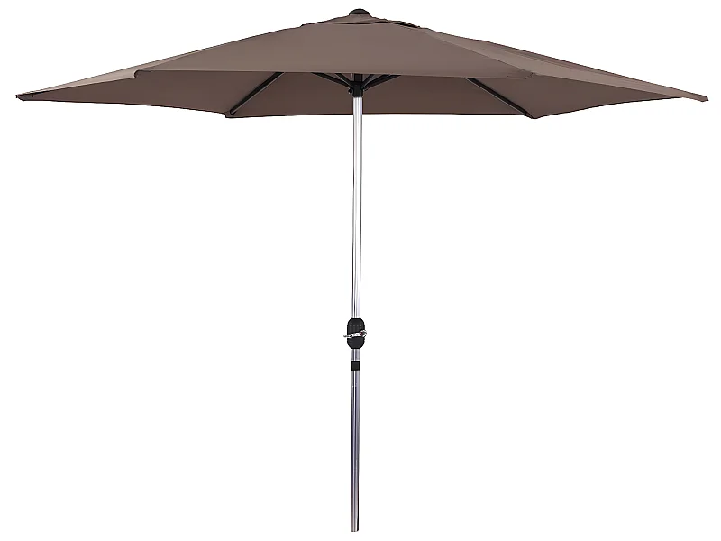 Parasol jardin droit Alu "Sol" - Rond - Ø 3m - Taupe