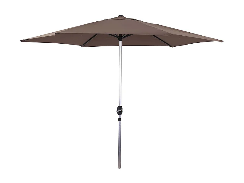Parasol jardin droit Alu "Sol" - Rond - Ø 3m - Taupe