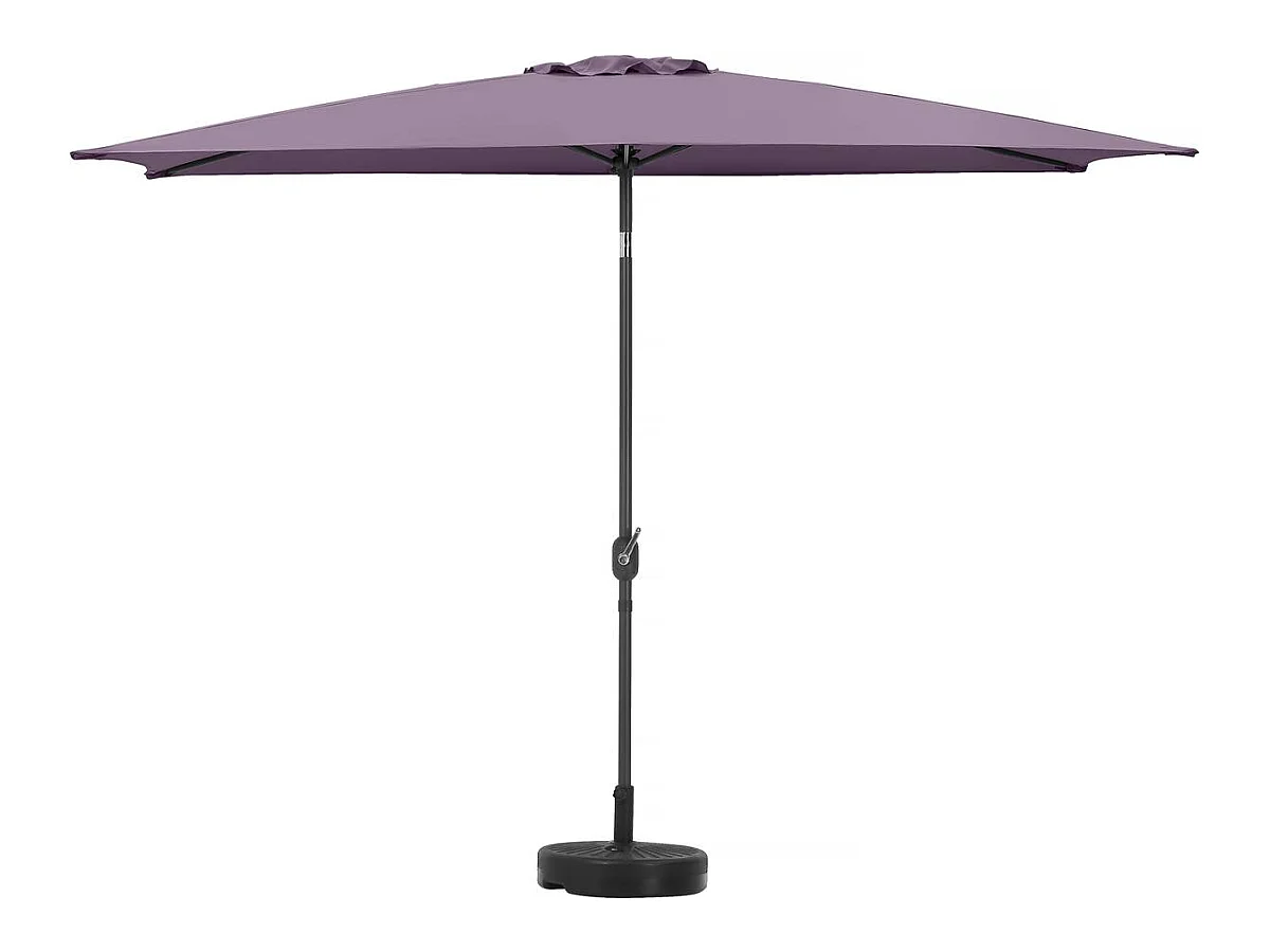Tuin parasol "Sol 2" rechthoek 2x3m violet met gewichtsplaten inbegrepen