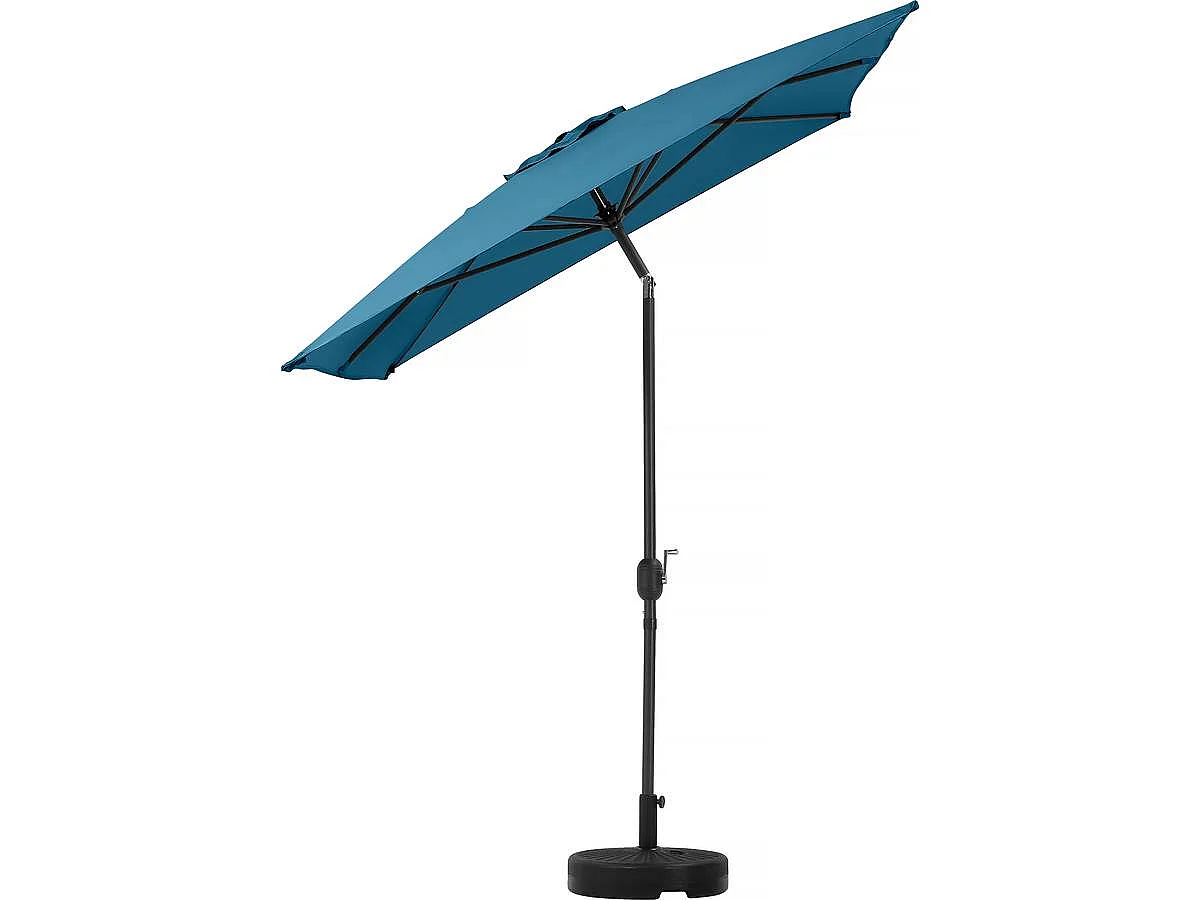 Parasol jardin "Sol 2" - Rectangle - 2 x 3 m - Bleu + Dalles à lester incluses