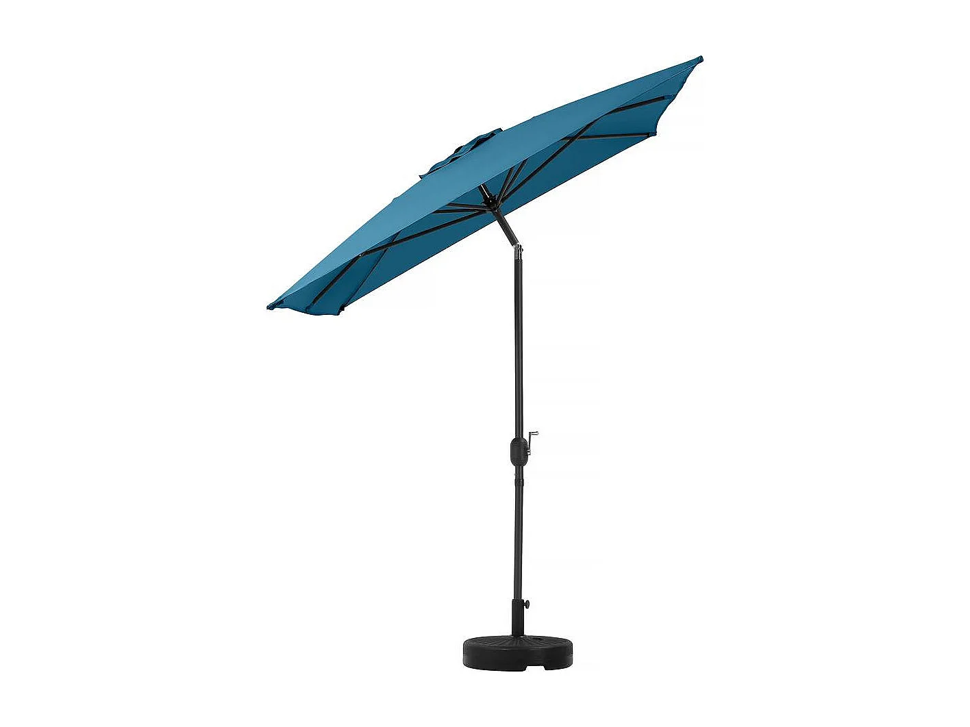 Parasol tuin tuinparasol "Sol 2" - Rechthoekig - 2 x 3 m - Blauw + inclusief parasolvoet tegel / parasoltegels