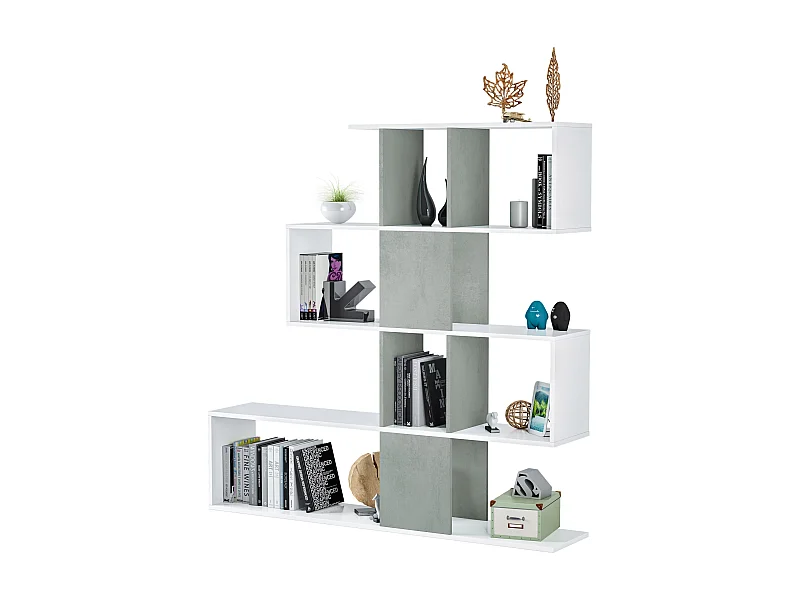 Libreria zig zag cemento bianco 0L2251A