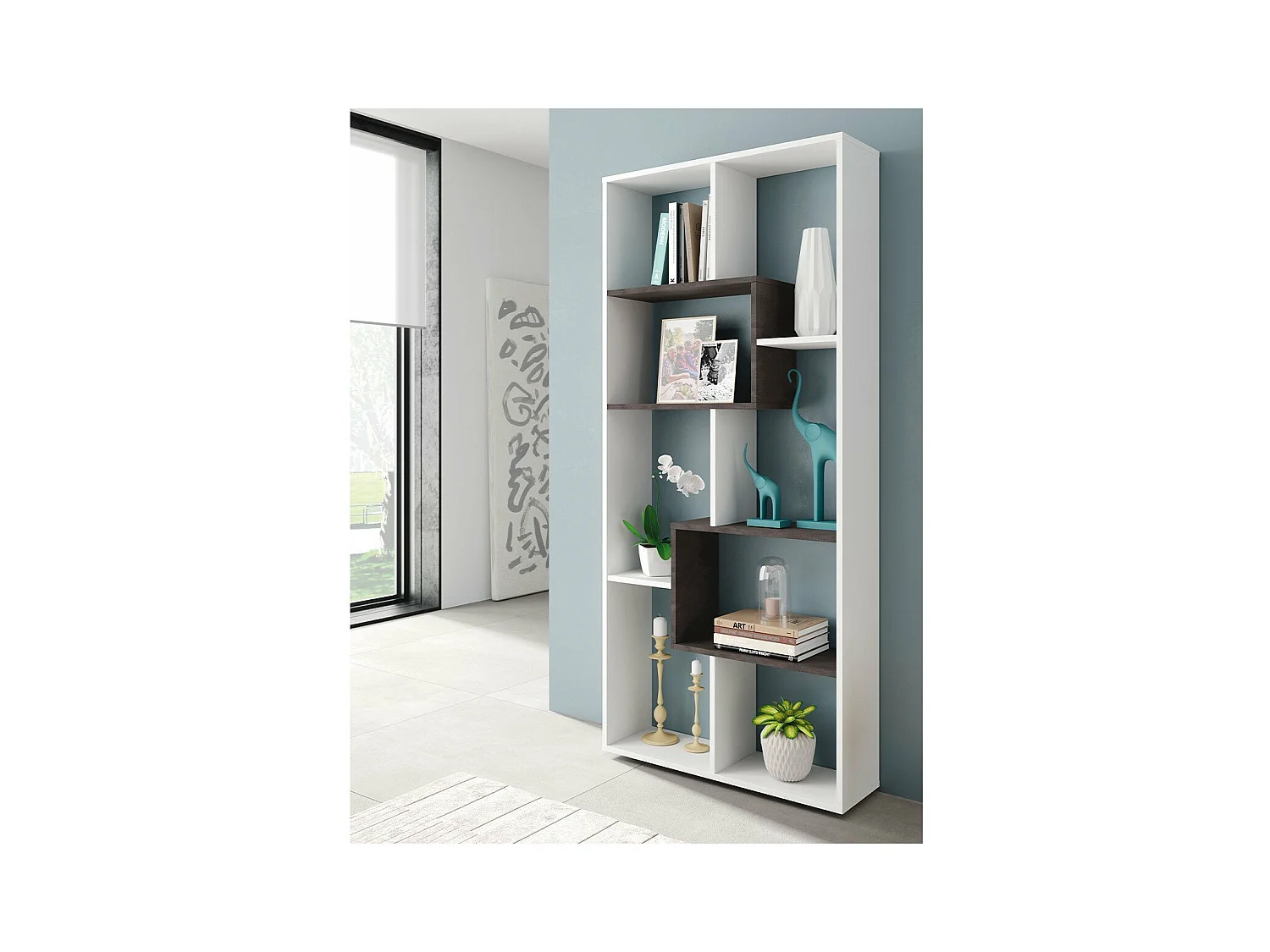 Bücherregal mit 8 Ablagefächern H180 cm - Kawa