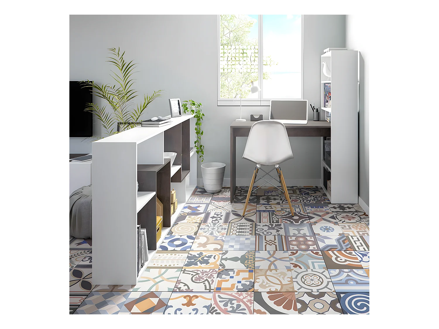 Bücherregal mit 8 Ablagefächern H180 cm - Kawa