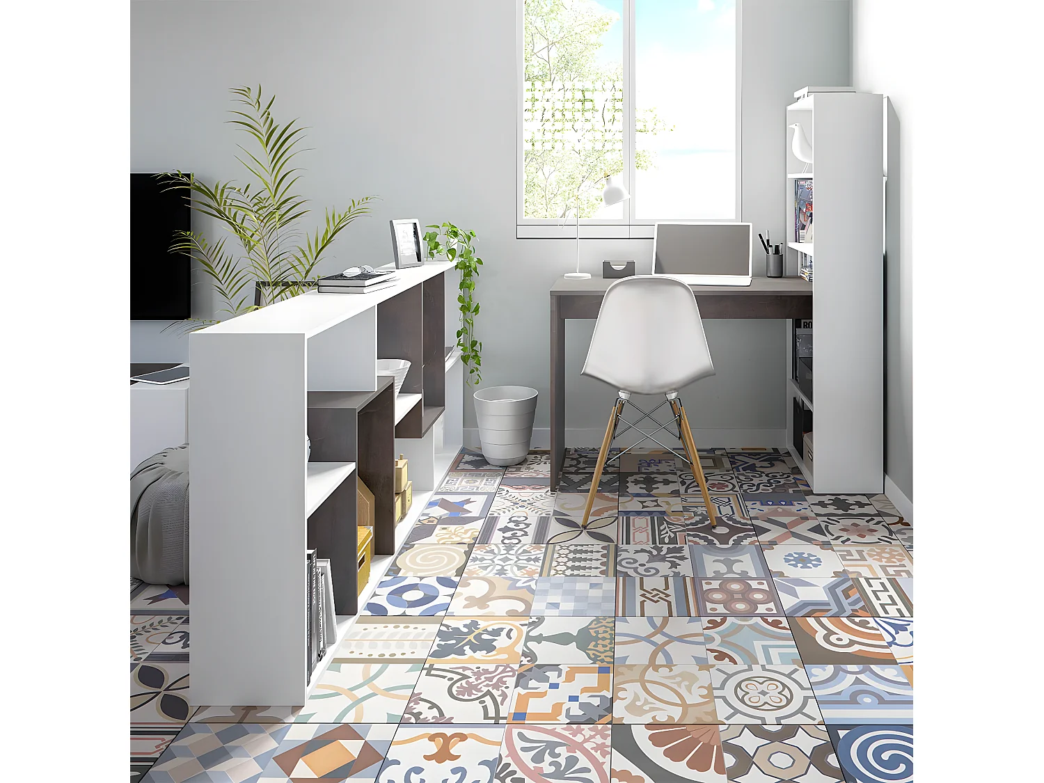 Estantería de 8 compartimentos multiposición - A180 cm - Kawa