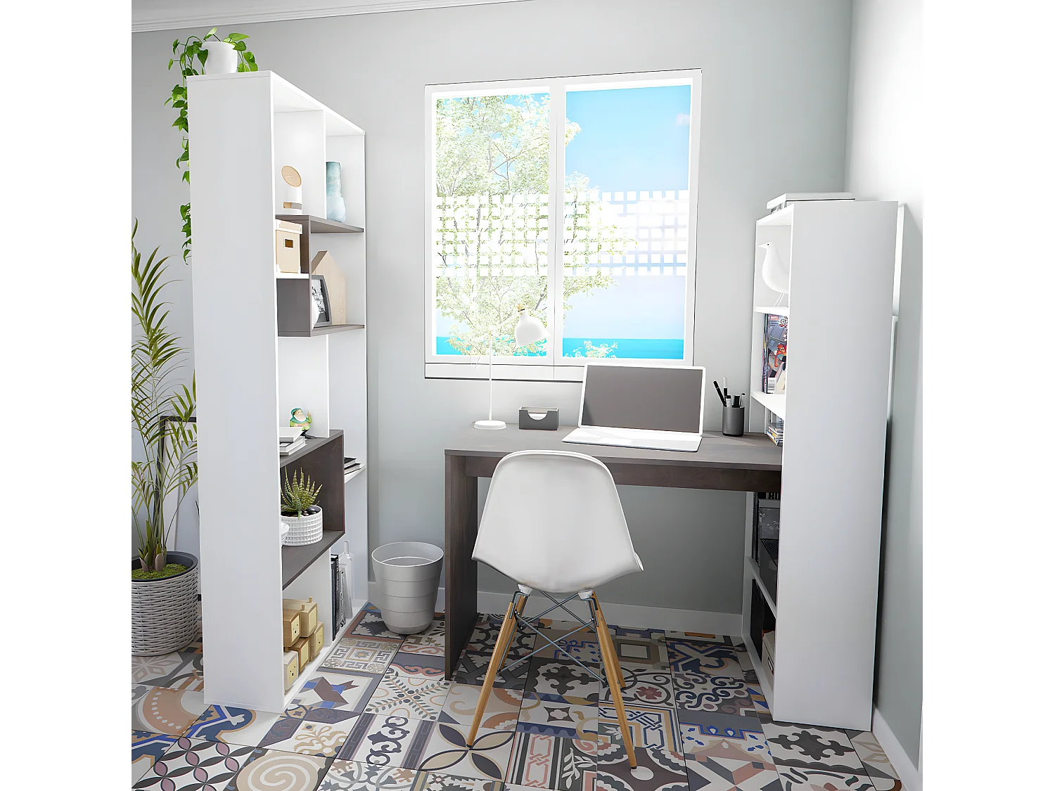 Estantería de 8 compartimentos multiposición - A180 cm - Kawa