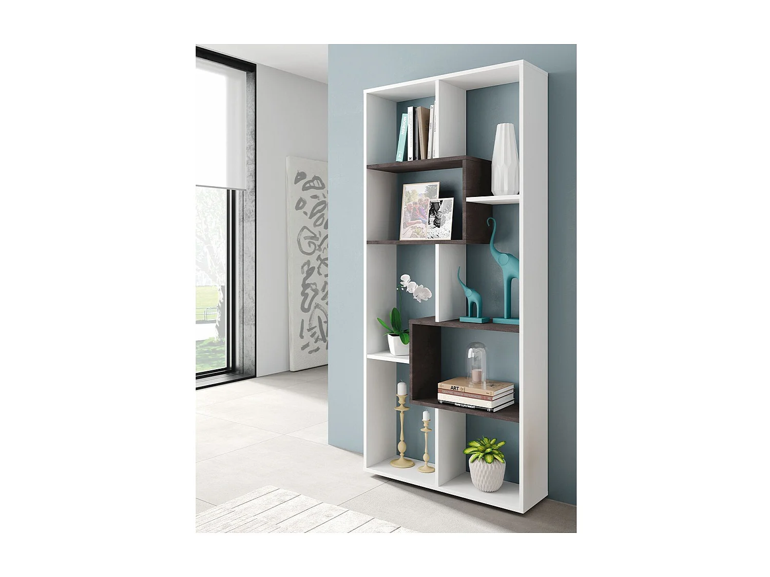 Libreria con 8 scomparti multiposizione - A180 cm - Kawa