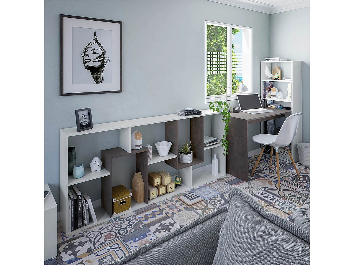 Libreria con 8 scomparti multiposizione - A180 cm - Kawa