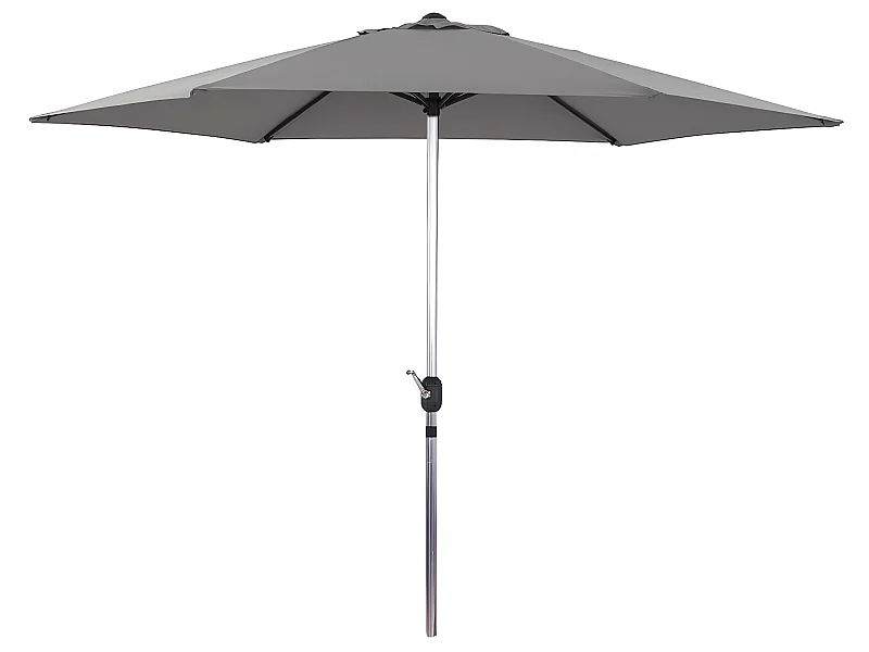 Ronde aluminium tuinparasol "Sol" Ø 3m - Grijs