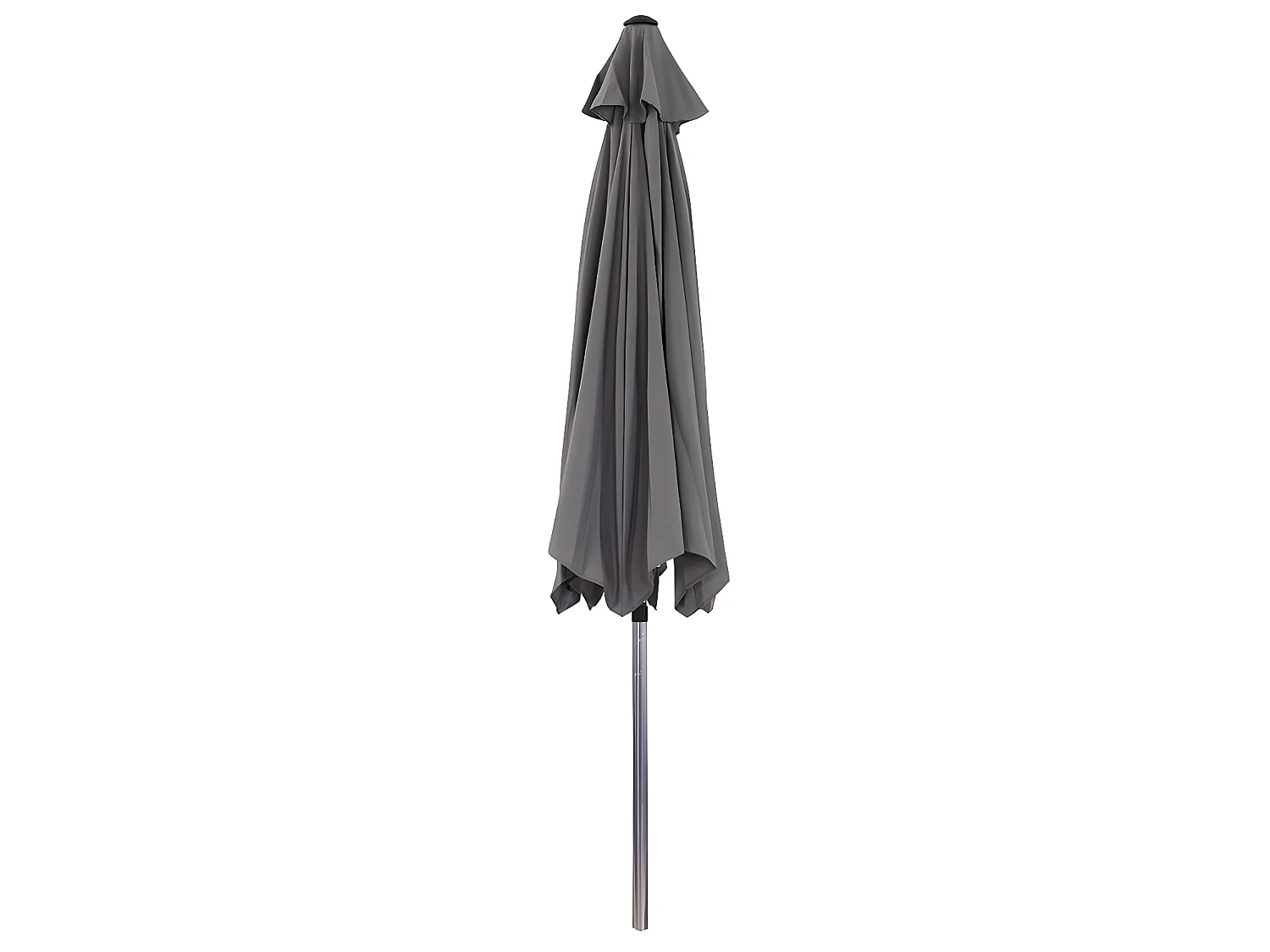 Parasol jardin droit Alu "Sol" - Rond - Ø 3m - Gris
