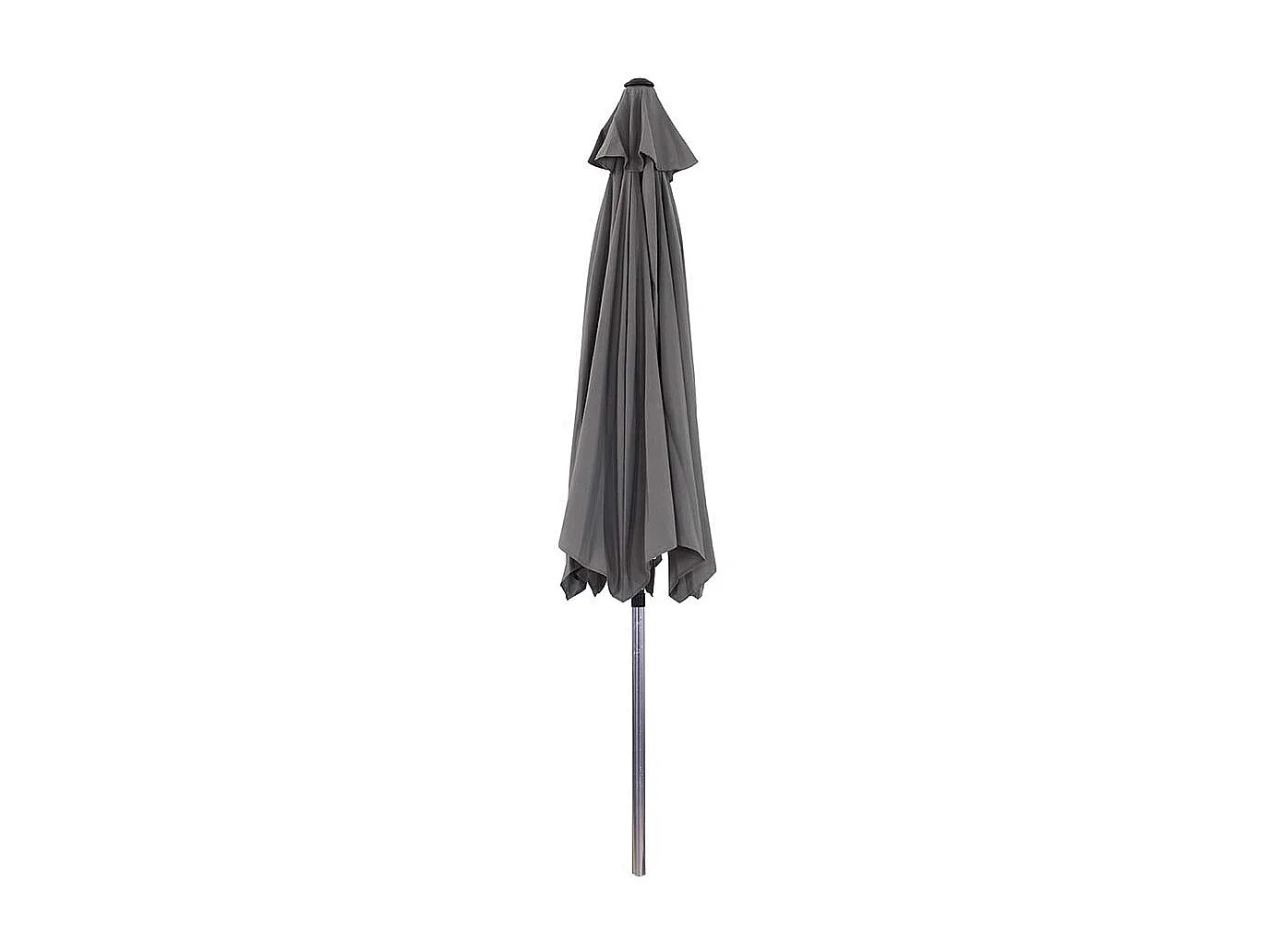 Parasol jardin droit Alu "Sol" - Rond - Ø 3m - Gris