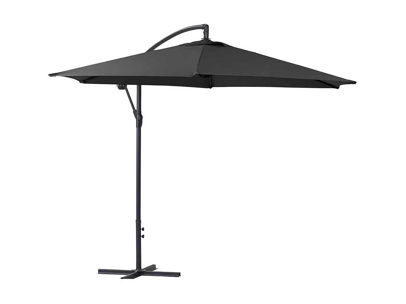 Parasol ogrodowy "Ilios" aluminiowy obrotowy  - Okrągły - Ø 3 m - Czarny