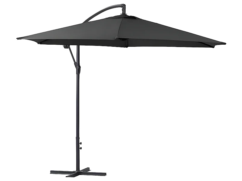 Ombrelone de Jardim Suspenso Alumínio "Ilios" - Redondo - Ø 3 m - Preto