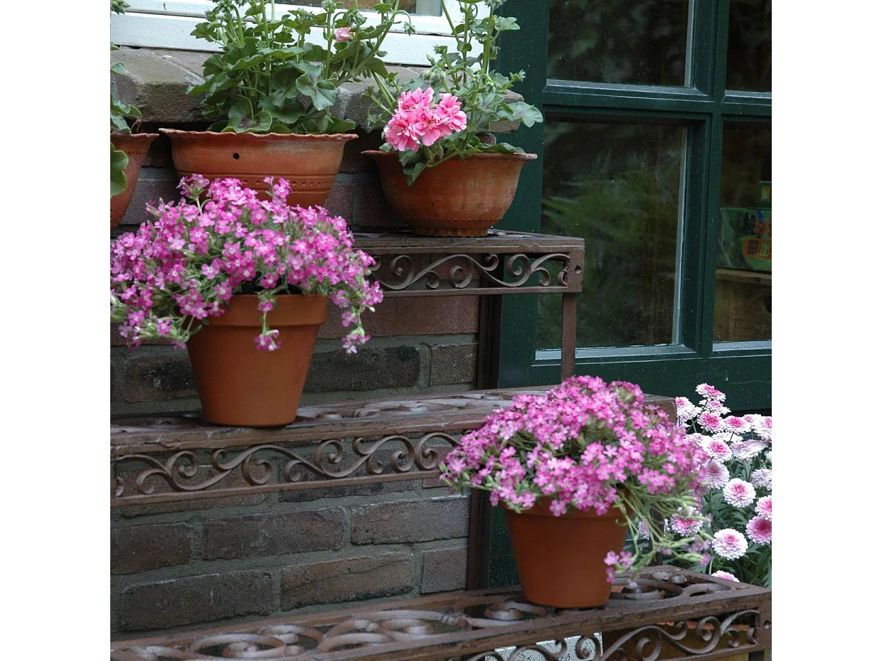 Etagère à plantes en métal patiné Arabesque