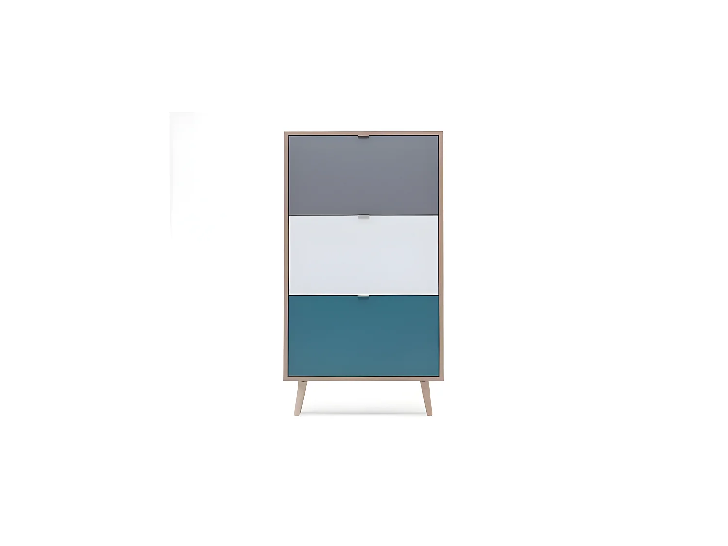 Schuhschrank C-uba 42 Sonoma-Eiche und Dreifarbig