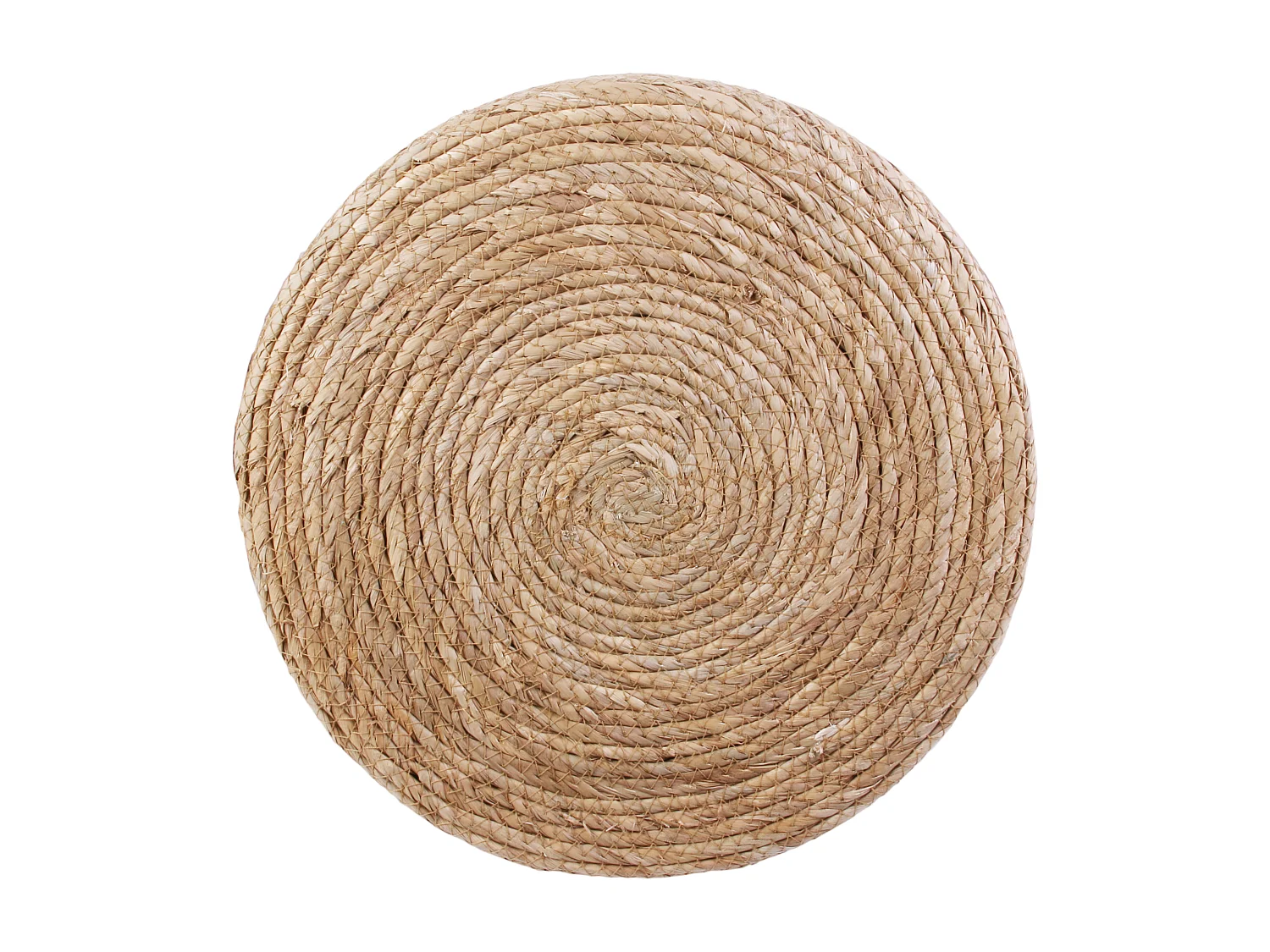 Pouf Design "Blue Lagoon" 41cm Naturel & Bleu