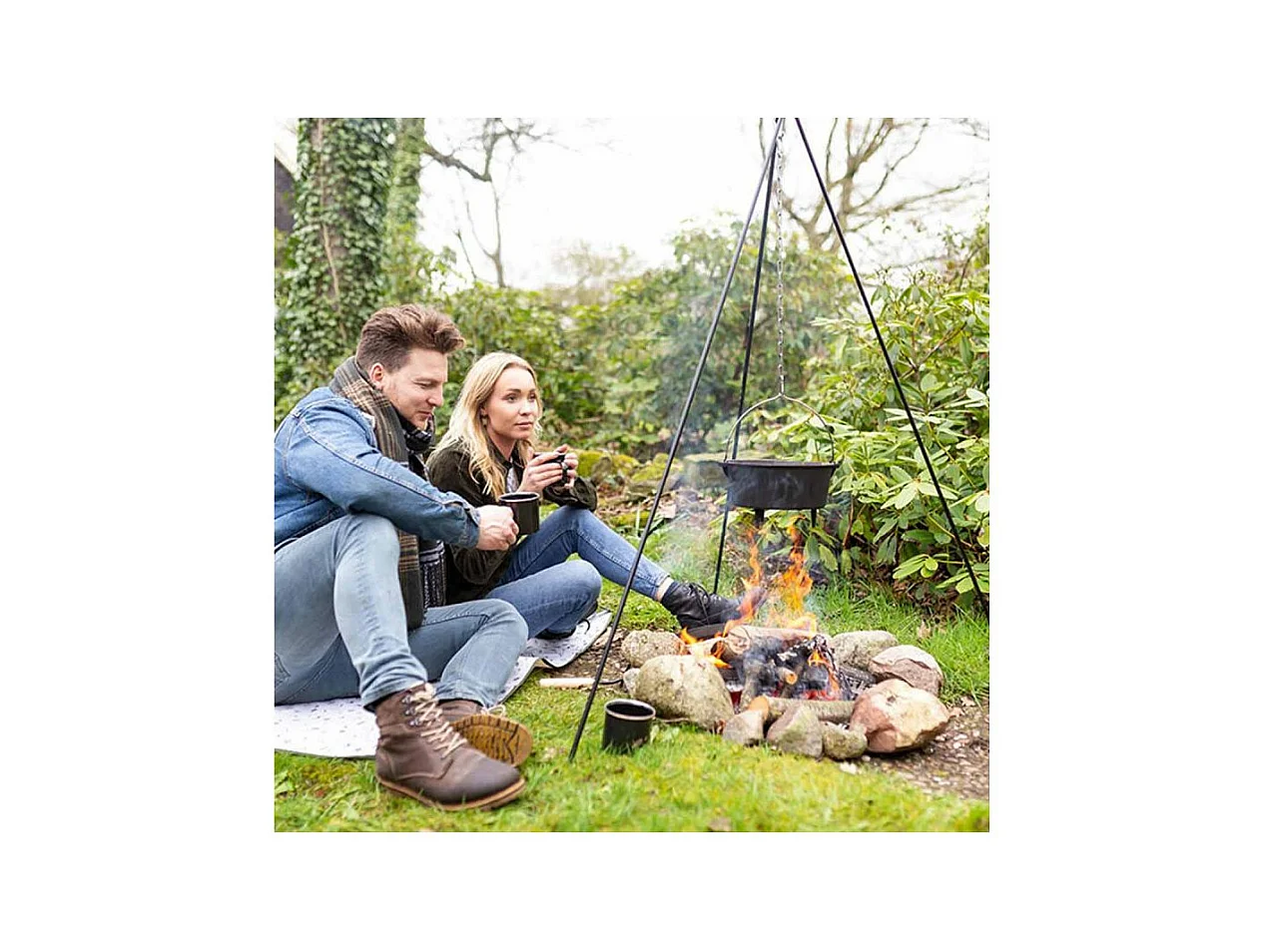 Trípode para barbacoa colgante