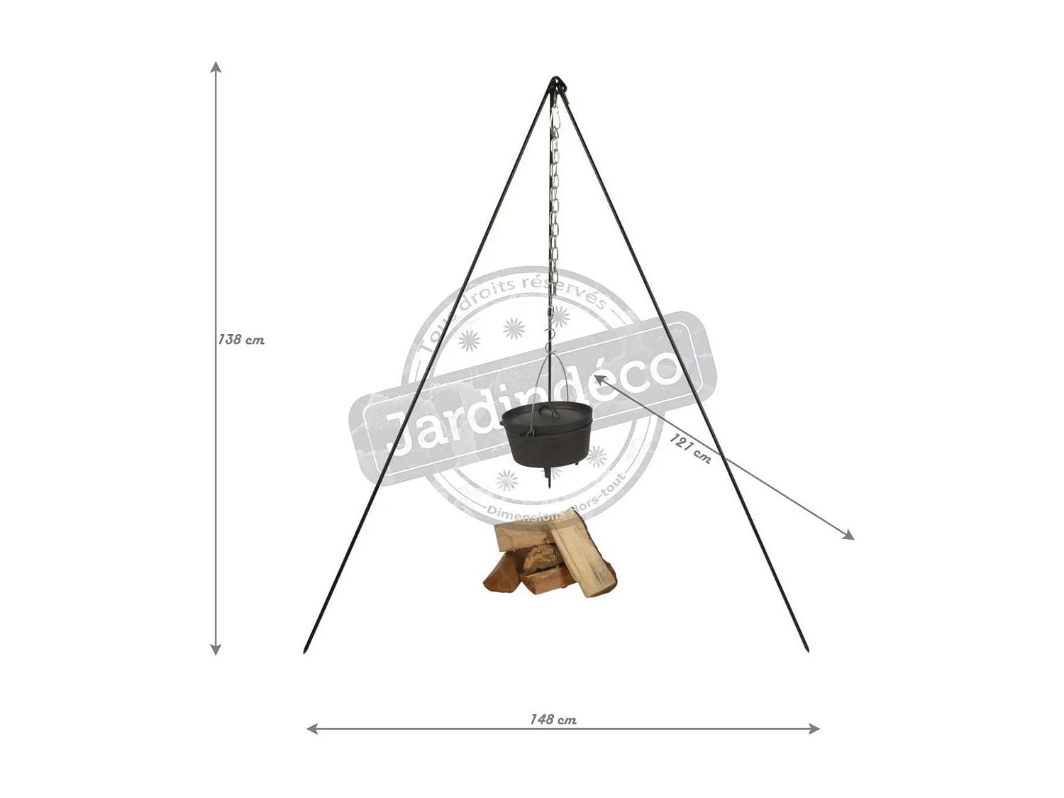 Hängegrill mit Dreifuß