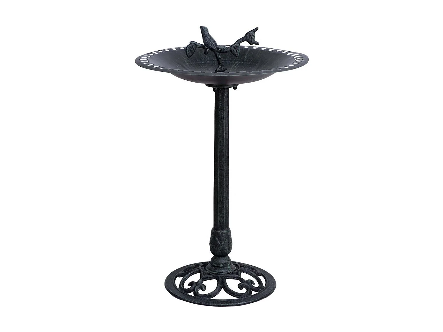 Bassin à oiseaux sur pied en fonte