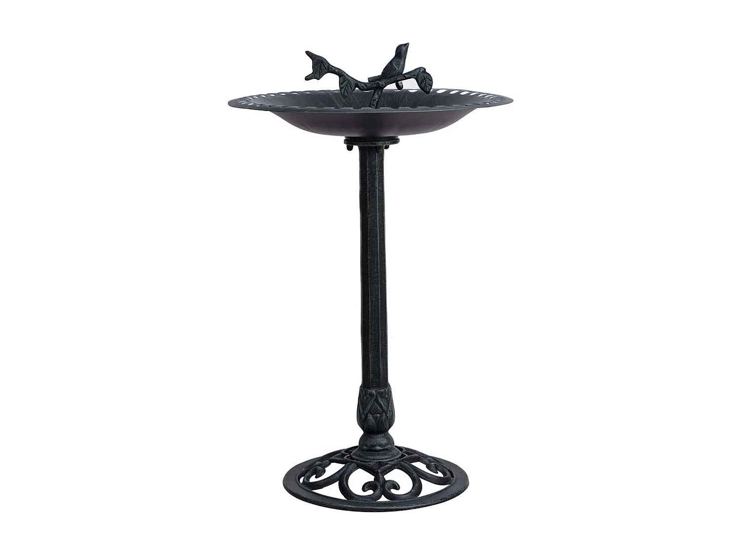 Bassin à oiseaux sur pied en fonte