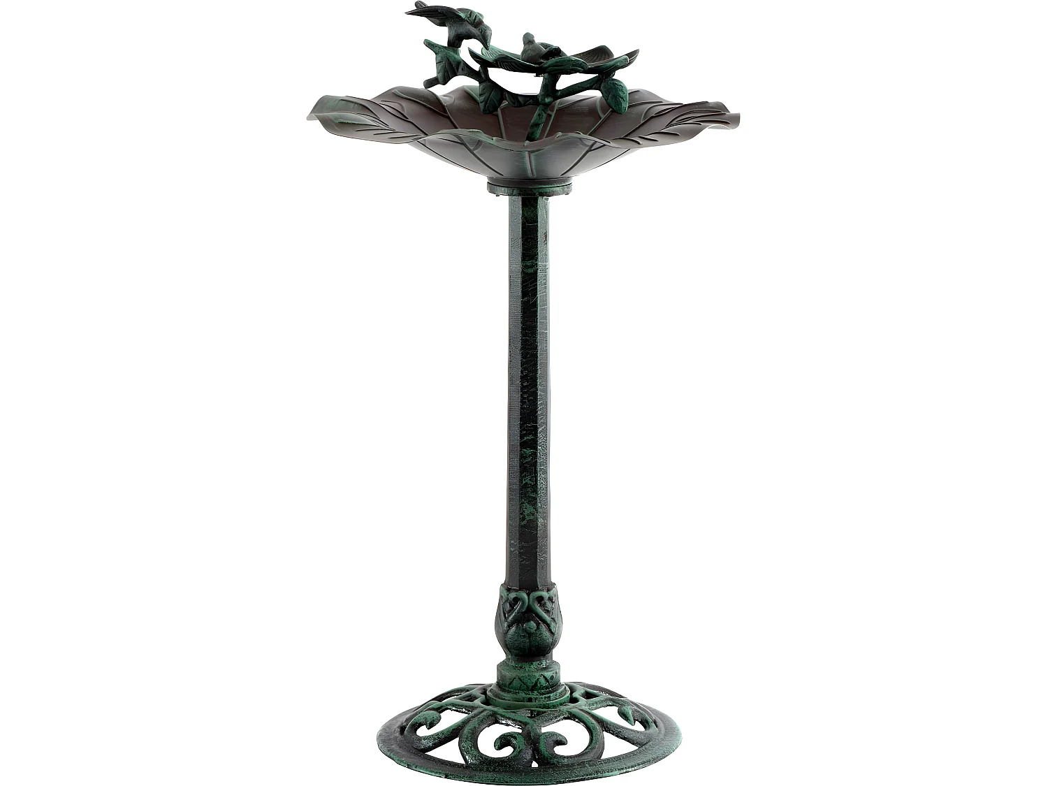 Vogeltränke aus Gusseisen auf Fuß "Tulipe"