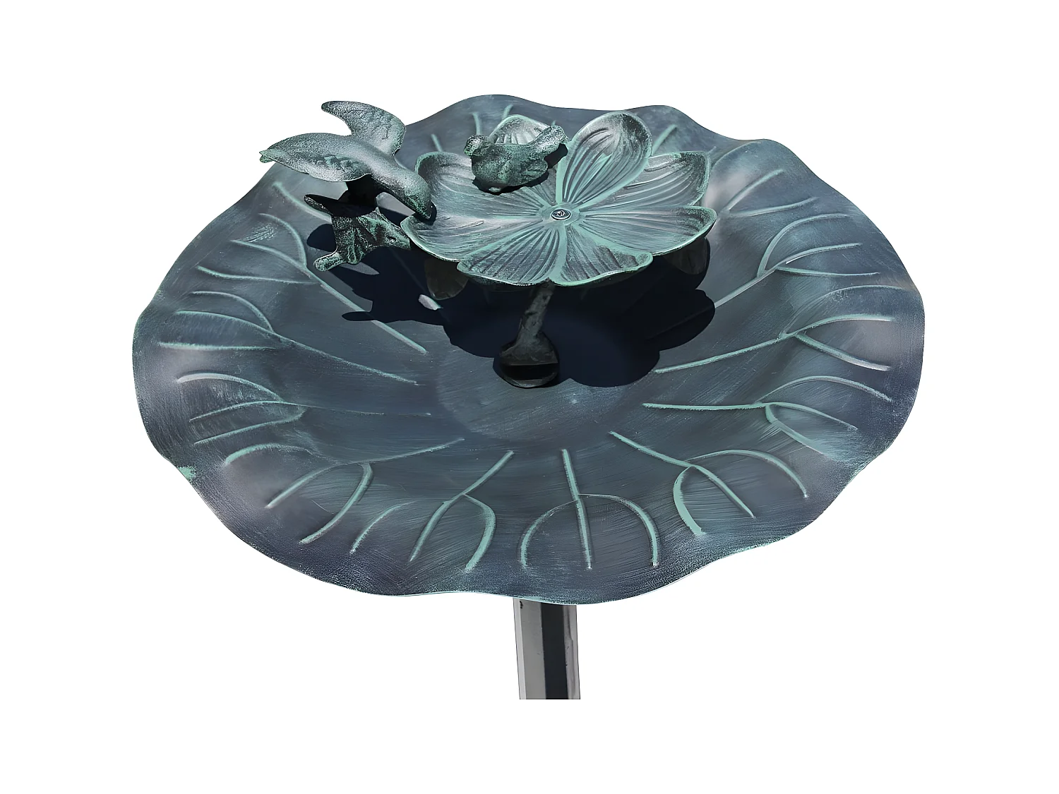 Vogeltränke aus Gusseisen auf Fuß "Tulipe"