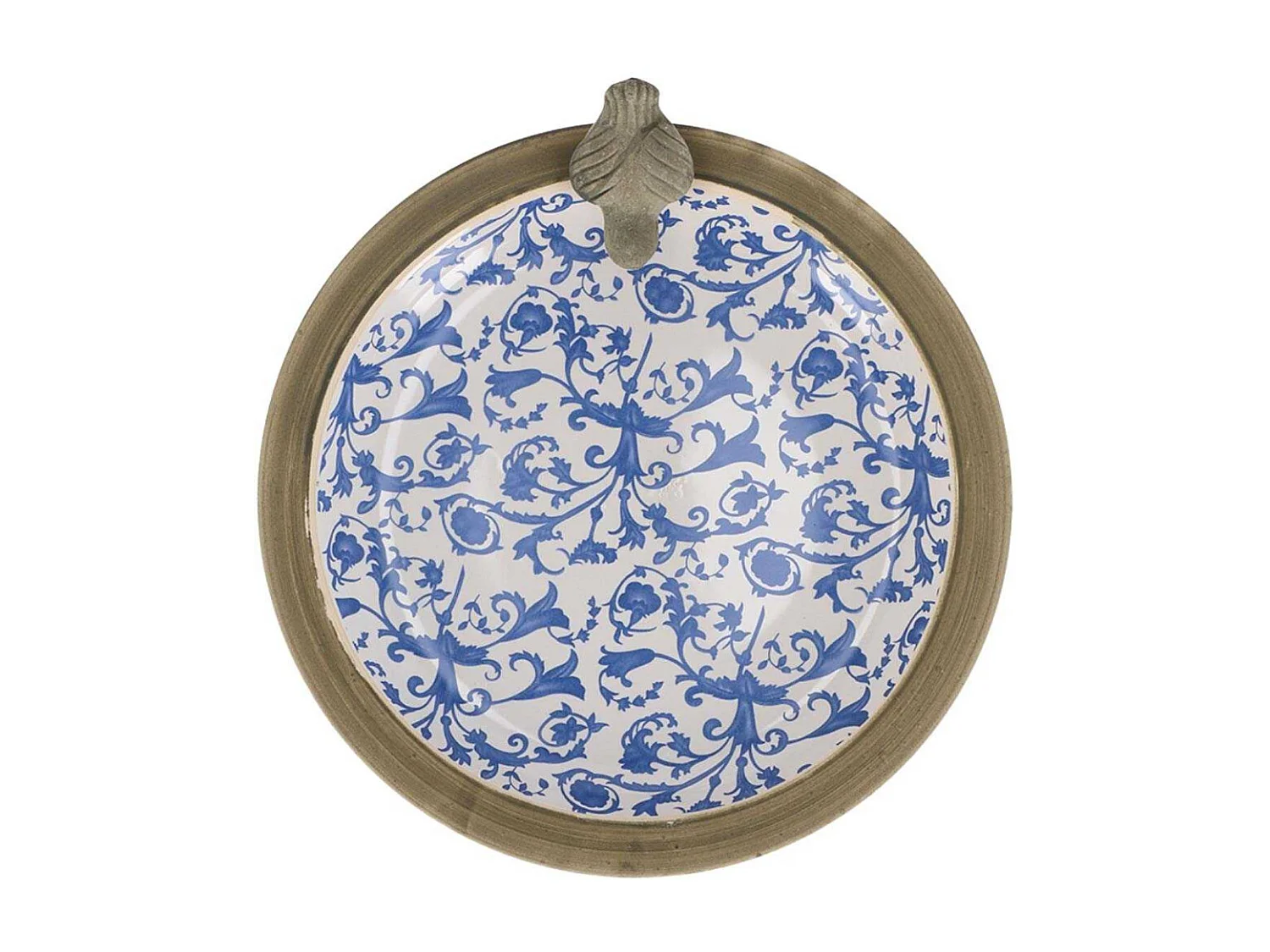 Bain d'oiseau en céramique patiné